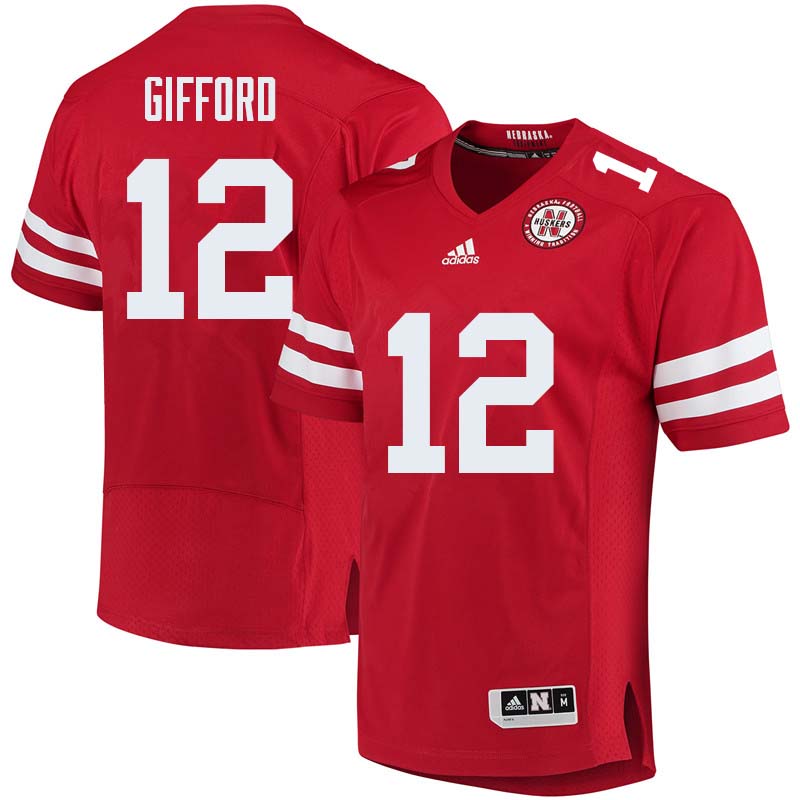 Men #12 Luke Gifford Nebraska Cornhuskers College Football Jerseys Sale-Red